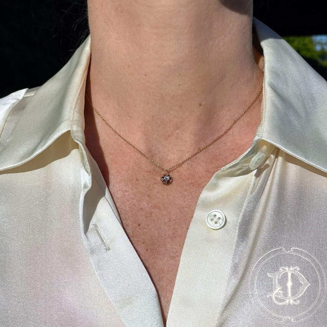 Vintage Diamond Solitare Necklace