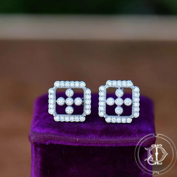 Vintage Inspired Diamond Earrings