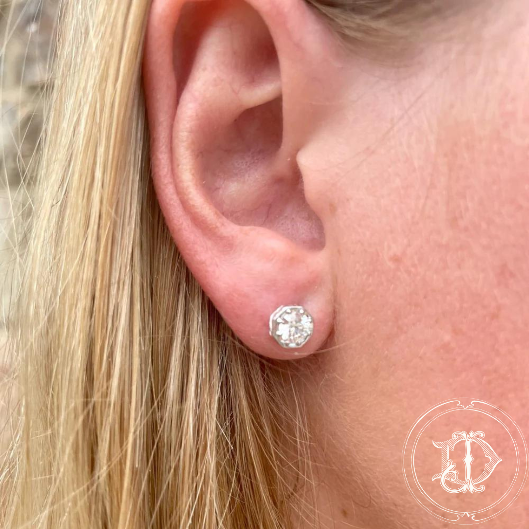Vintage Style Diamond Studs
