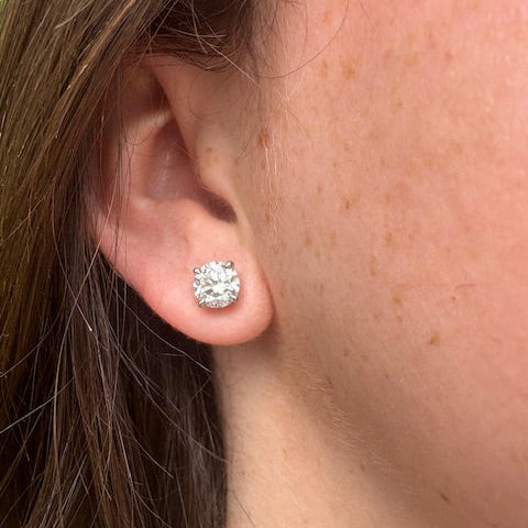 2.38ct lab grown diamond studs