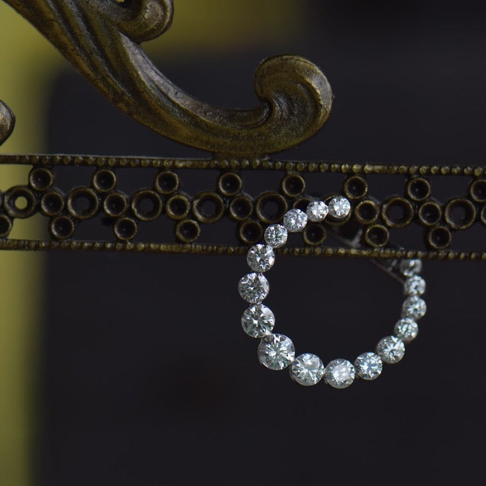 Graduated Diamond Swirl Hoops