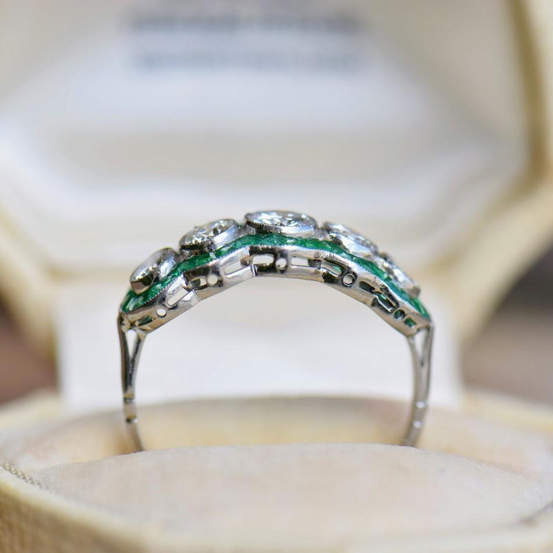 diamond and emerald band