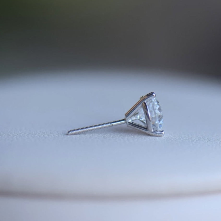 Lab Grown Diamond Earrings, 2 carat total weight