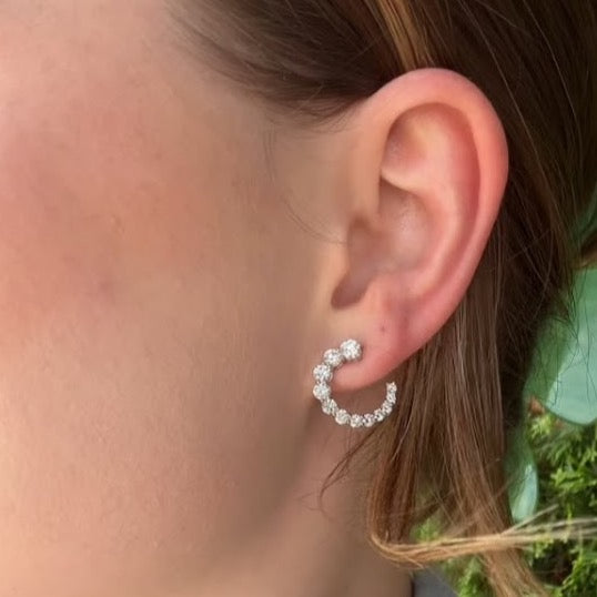 Diamond Swirl Earrings