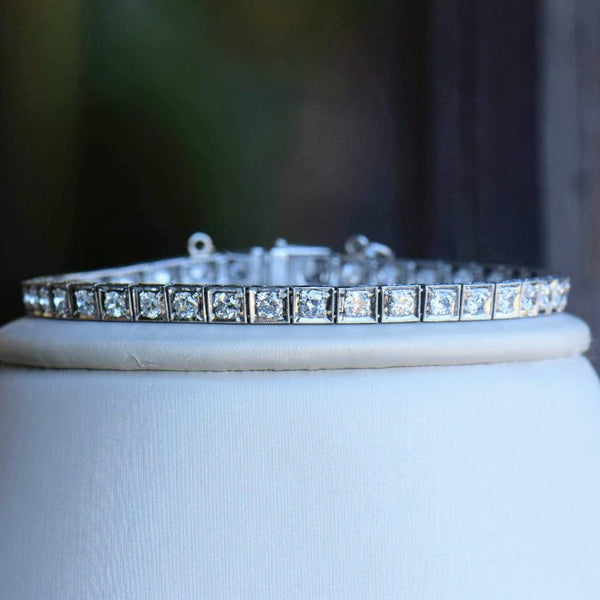 antique diamond tennis bracelet