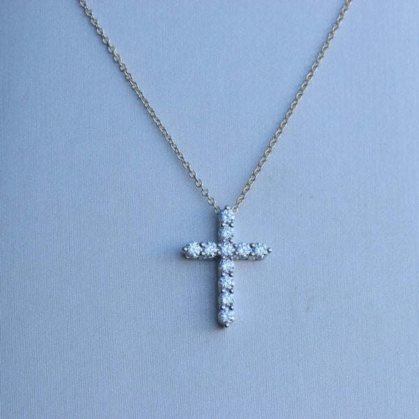 classic diamond cross necklace