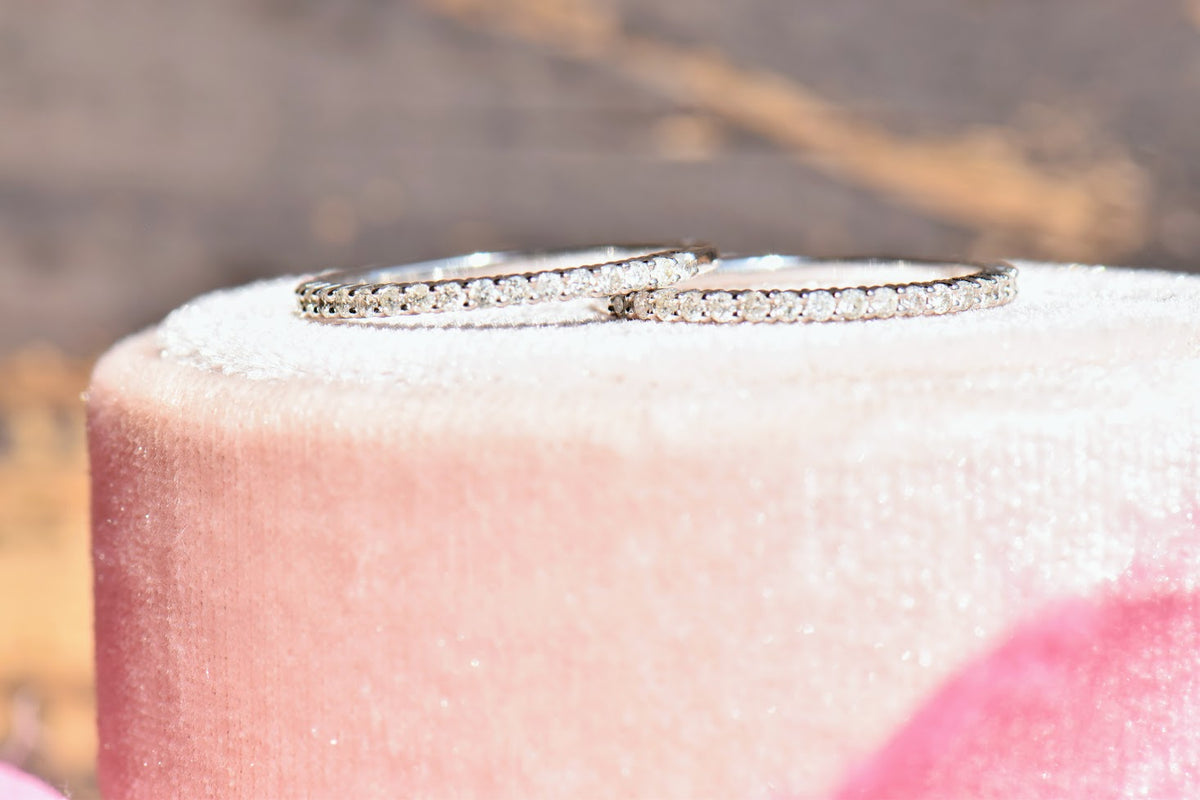 White Gold Diamond Half Eternity Band