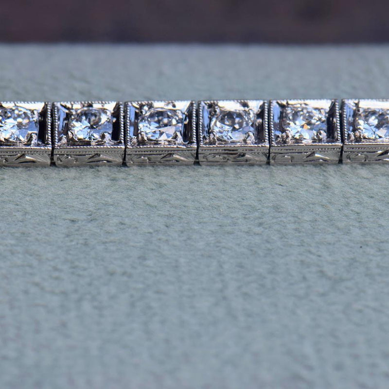 antique diamond tennis bracelet