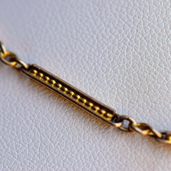 14k Yellow Gold Filled Antique Watch Chain
