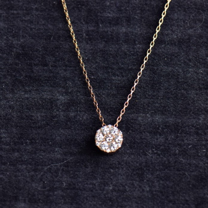 Rose Gold Diamond Cluster Pendant