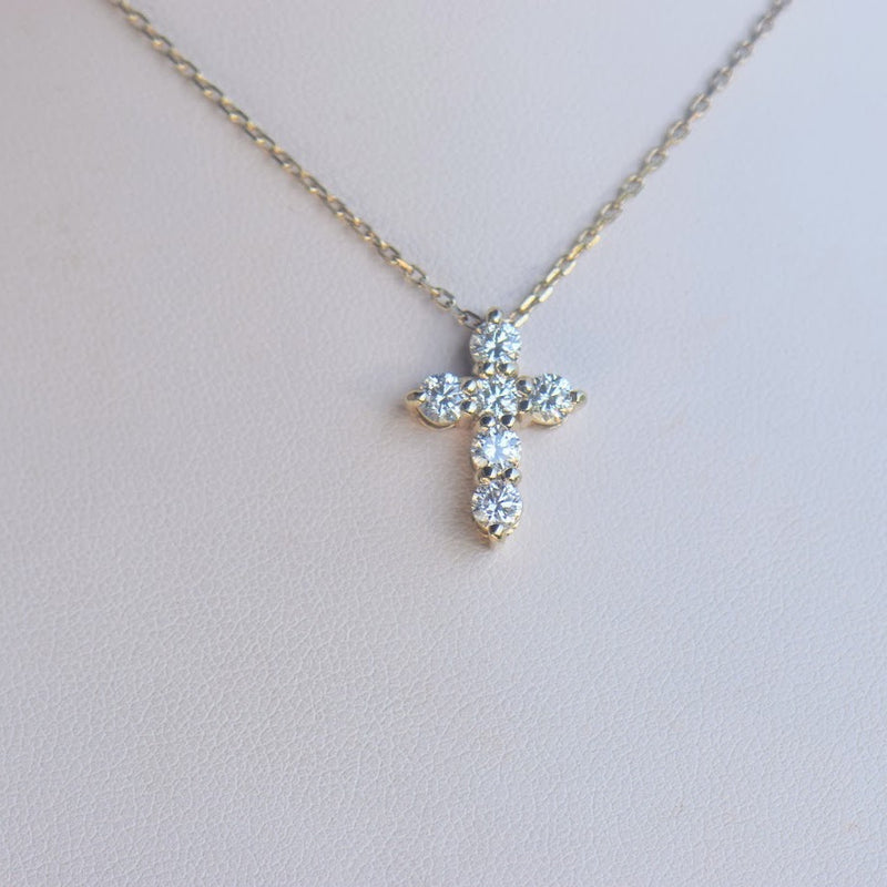 Large Yellow Gold Diamond Cross