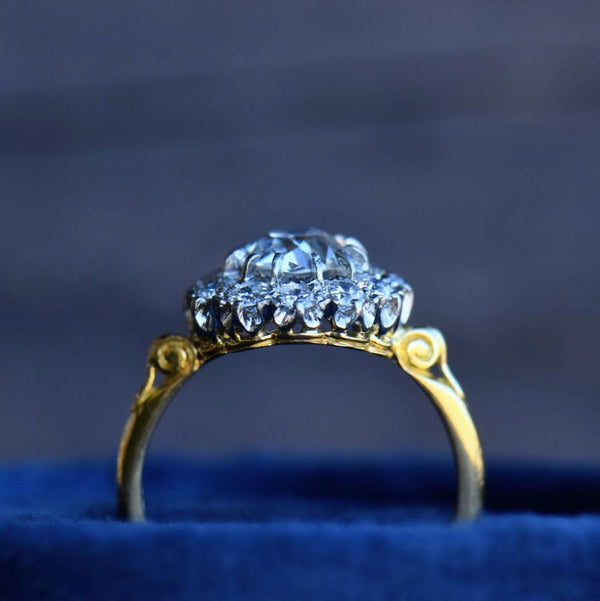 Victorian diamond halo ring