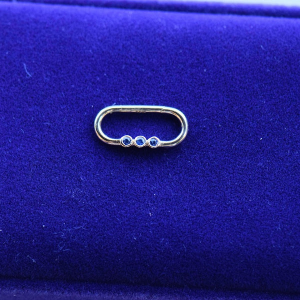 Yellow Gold Sapphire Connector