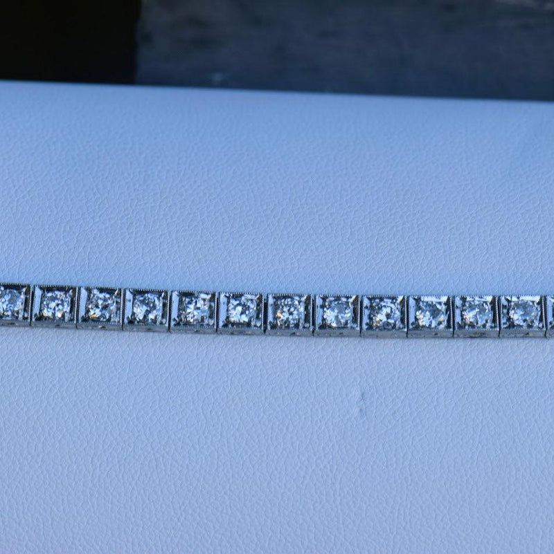 antique diamond tennis bracelet