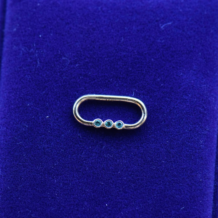Yellow Gold Emerald Bezel Connector