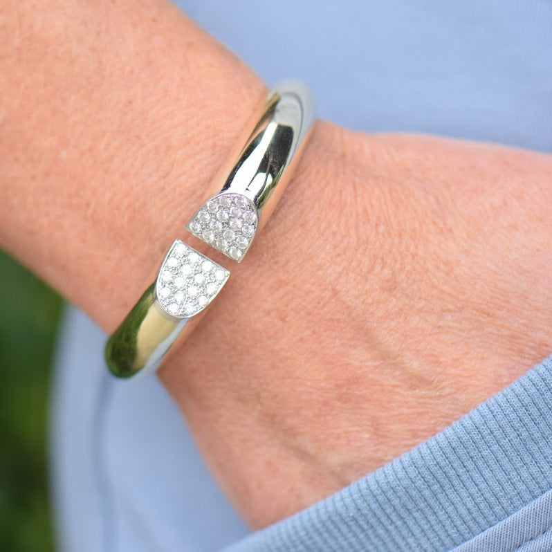 Yellow Gold and Diamond Cuff Bracelet