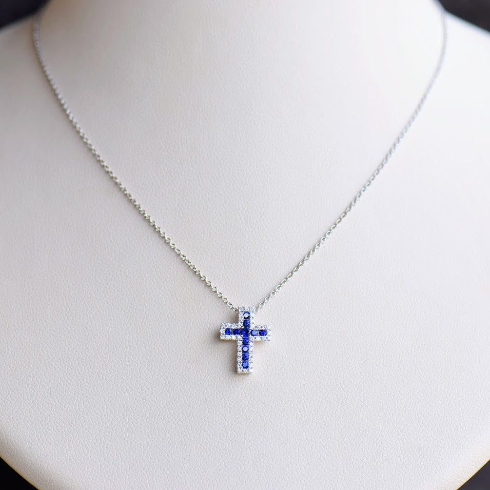 Diamond and Sapphire Cross