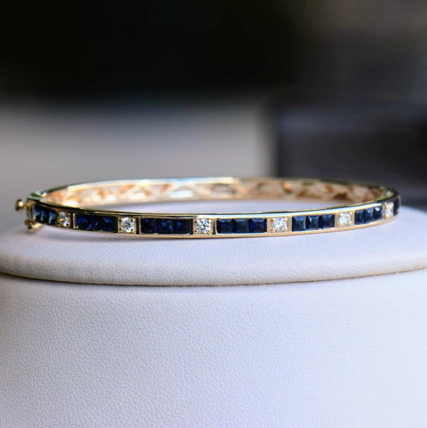 Sapphire and Diamond Bangle