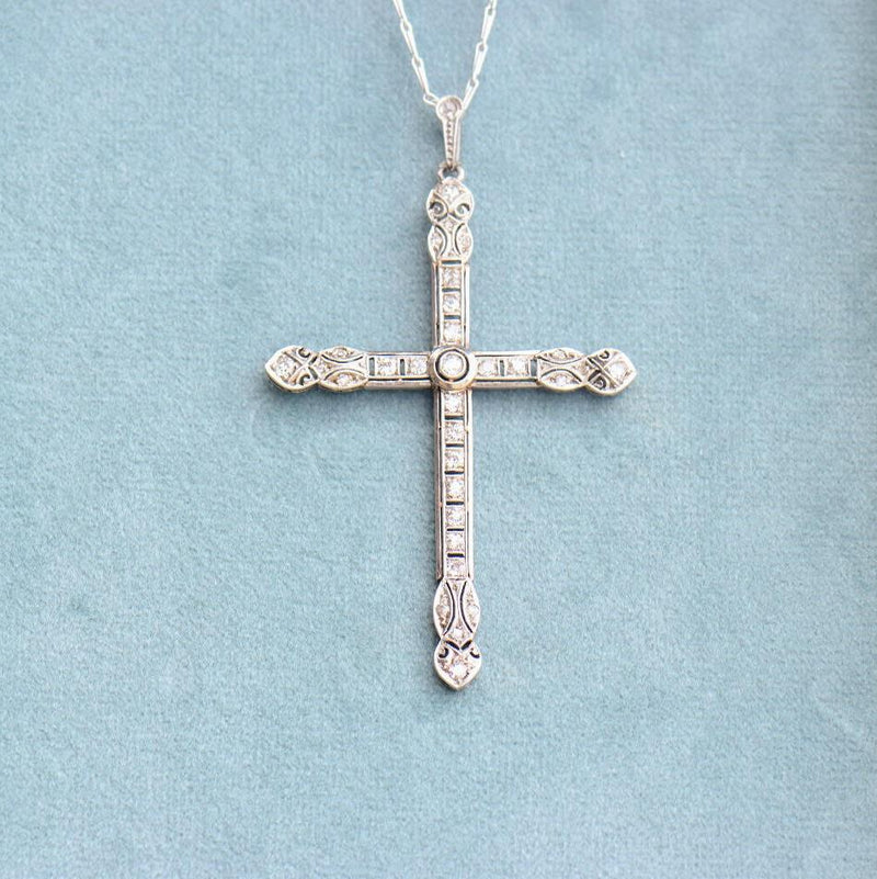 Antique diamond cross