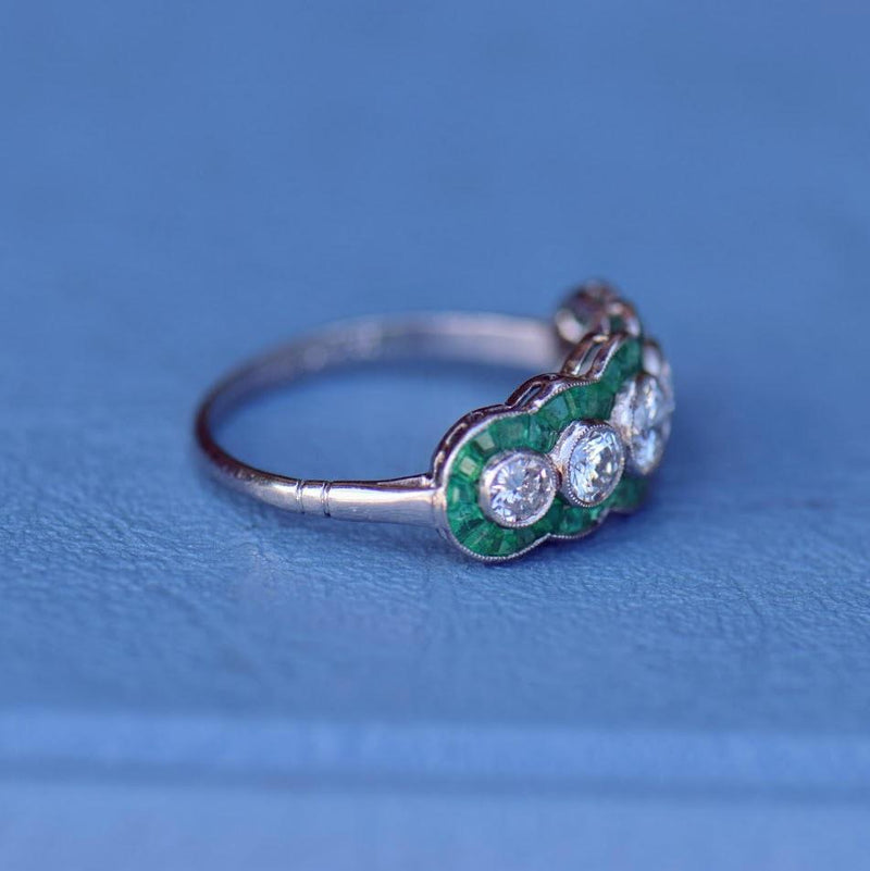 diamond and emerald band