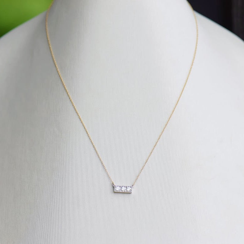 Diamond Bar Necklace