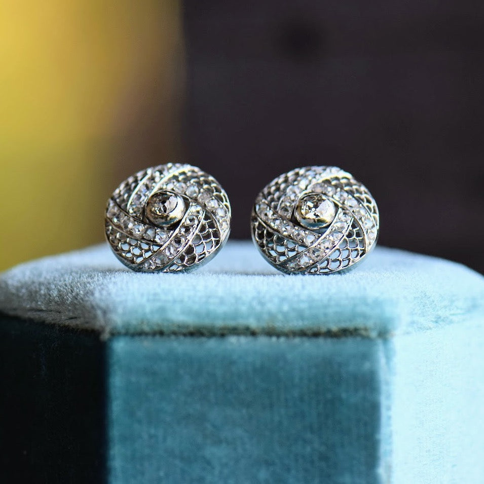 Filigree Diamond Earrings