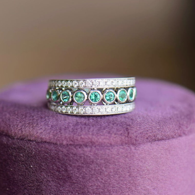 Emerald and Diamond Band