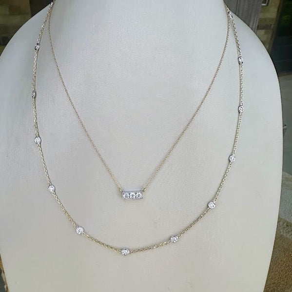 Diamond Bar Necklace