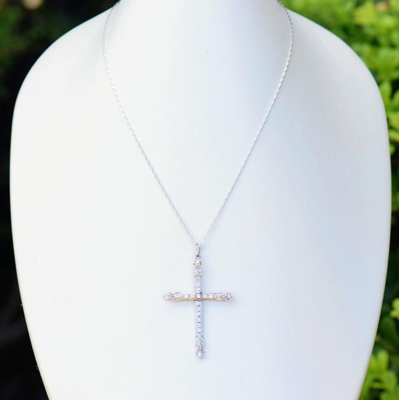 Antique diamond cross