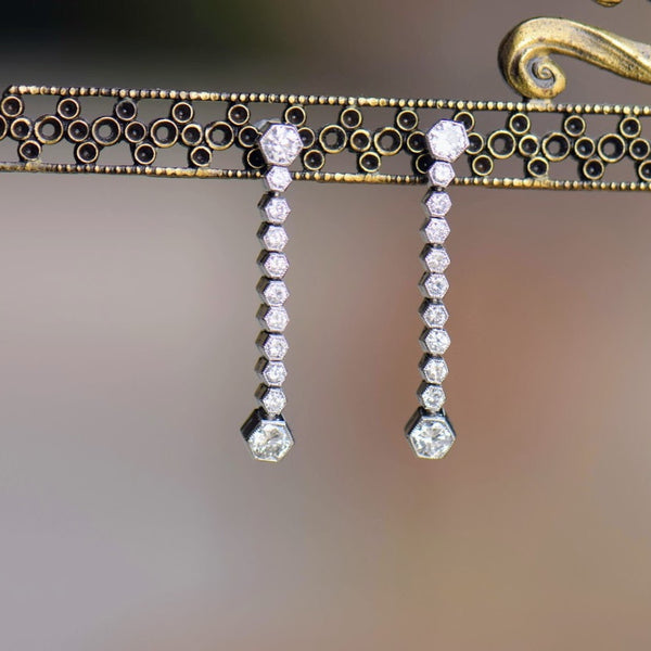 Art Deco Diamond Dangle Earrings
