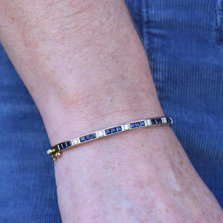 Sapphire and Diamond Bangle