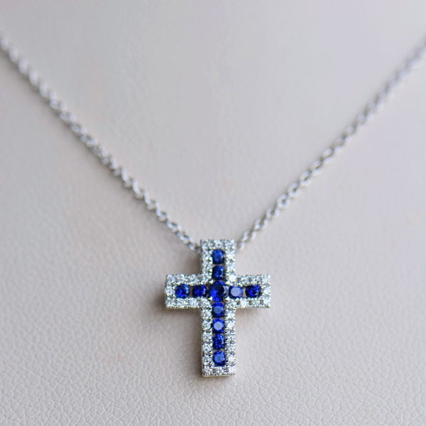 Diamond and Sapphire Cross