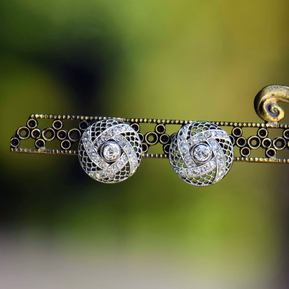 Filigree Diamond Earrings