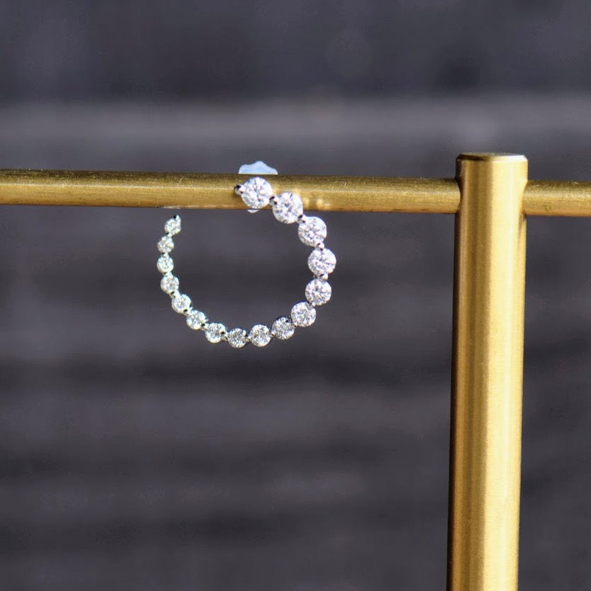 Lab Grown Diamond Swirl Hoops