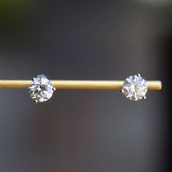 Lab Grown Diamond Earrings, 4 carat total weight