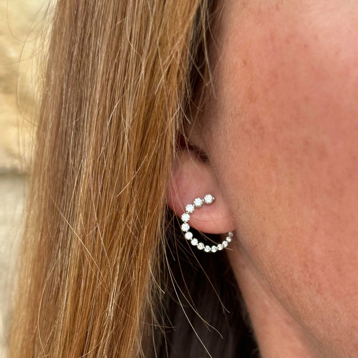Lab Grown Diamond Swirl Hoops