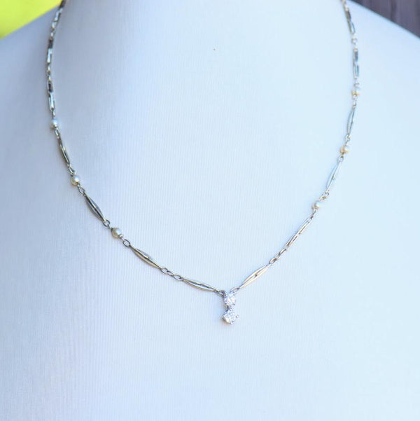 Pearl and Diamond Antique Necklace