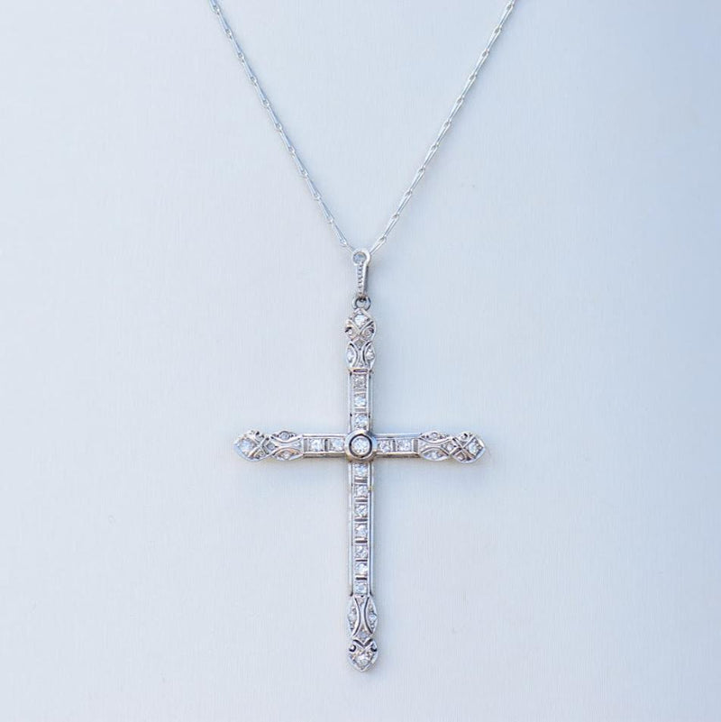 Antique diamond cross