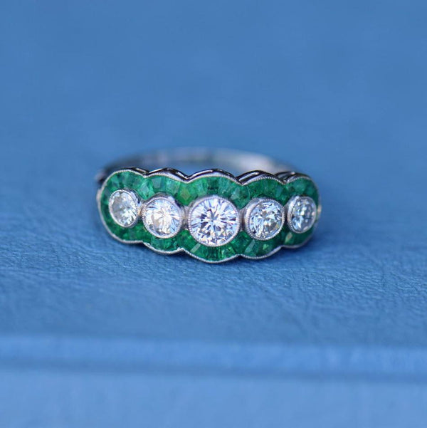 diamond and emerald band