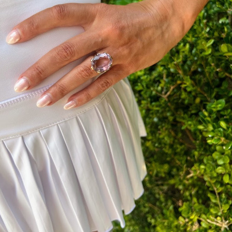 Victorian Rose Gold Amethyst Ring