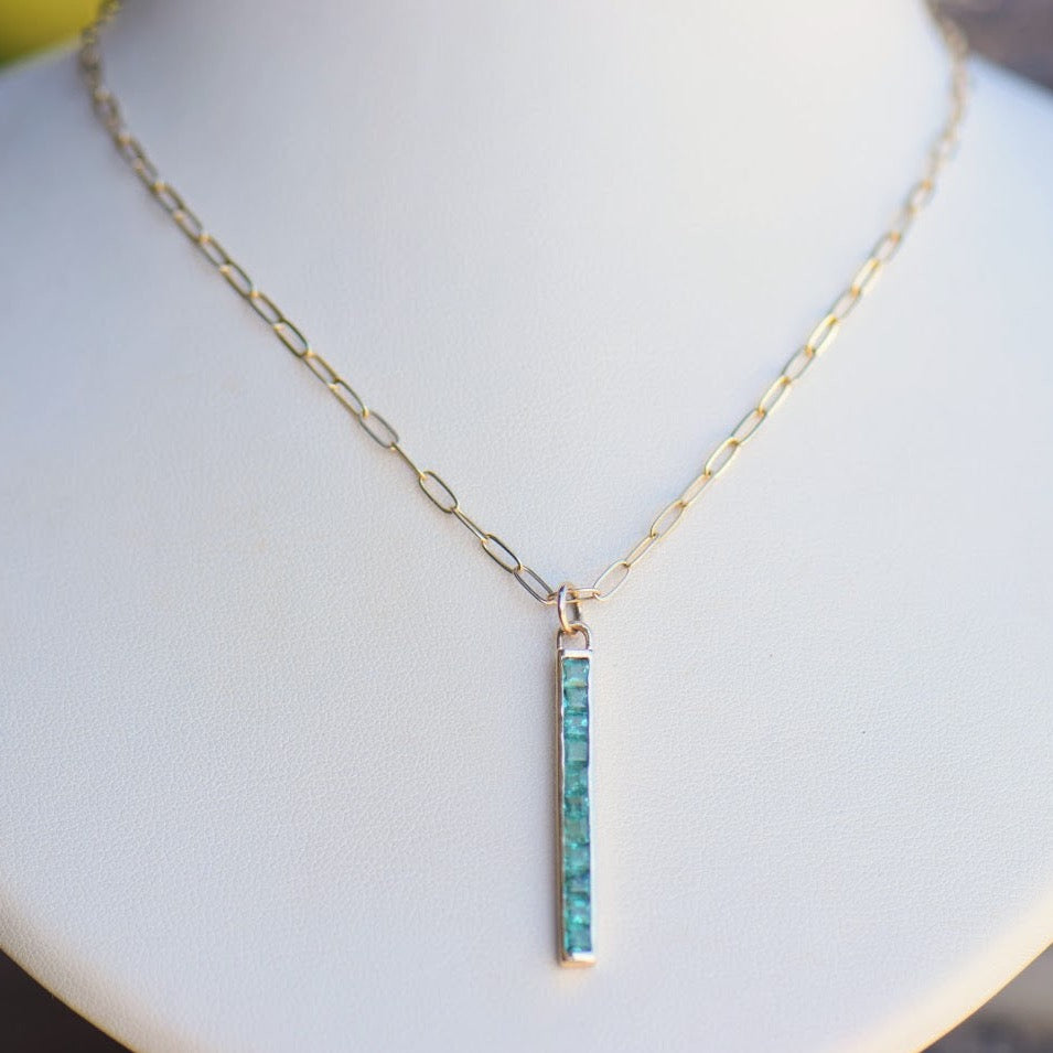 Emerald Bar Pendant