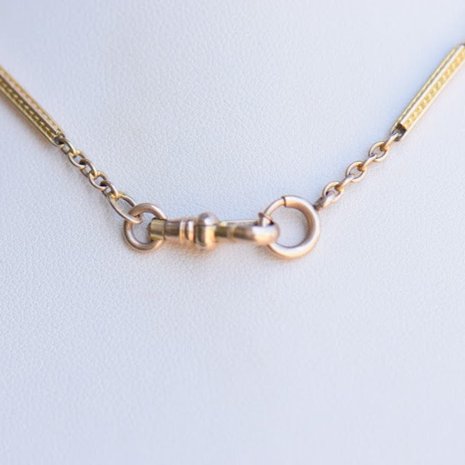 14k Yellow Gold Filled Antique Watch Chain