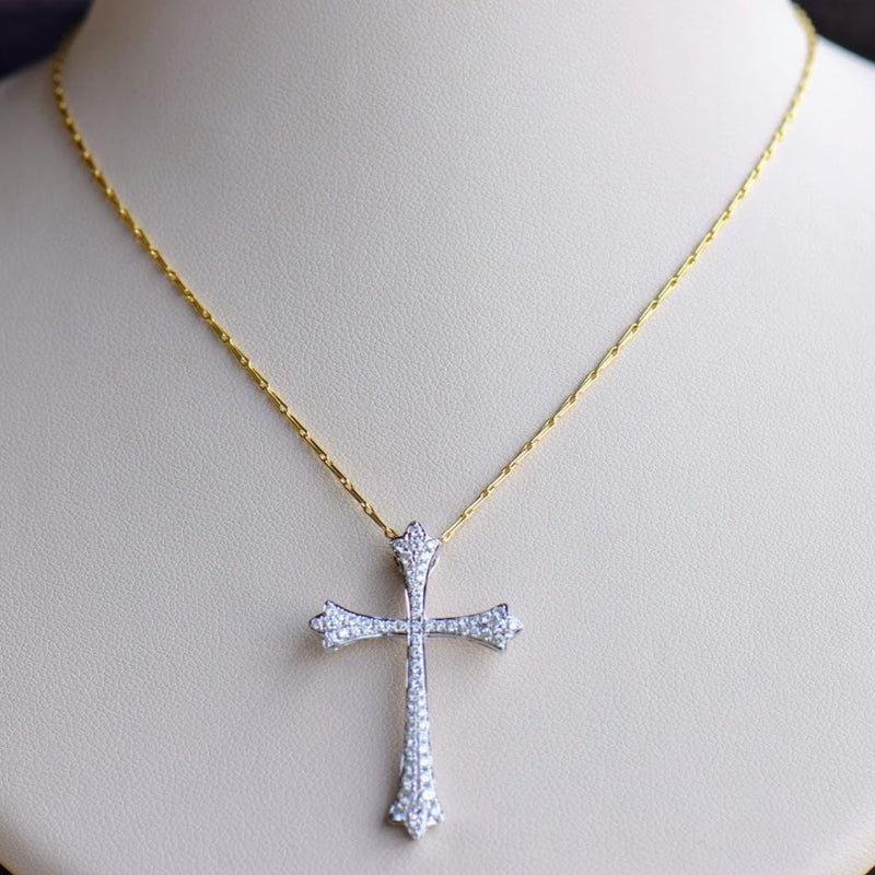 Vintage Inspired Diamond Cross