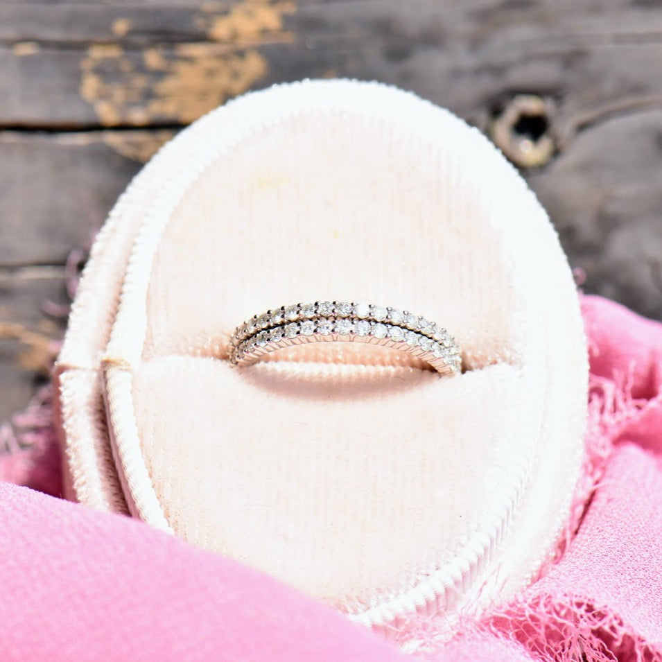 White Gold Diamond Half Eternity Band