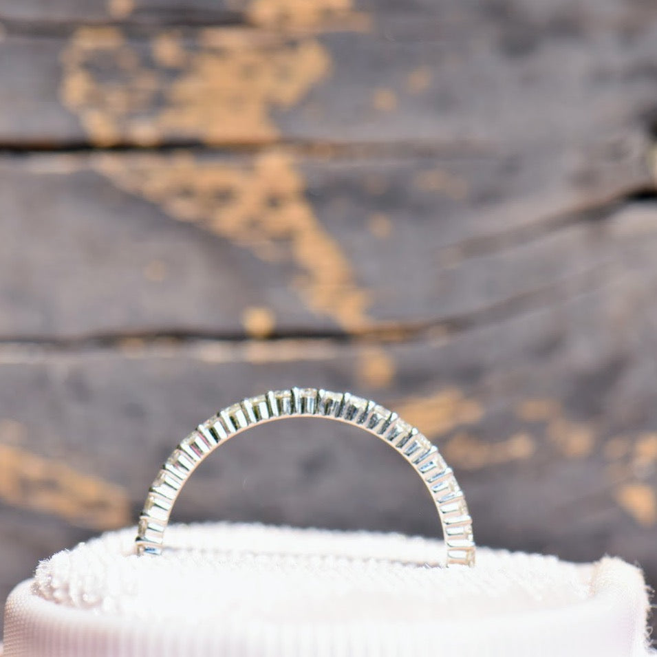 White Gold Diamond Half Eternity Band