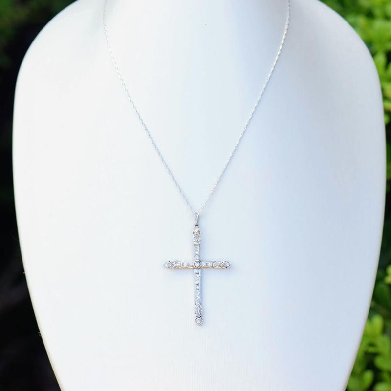 Antique diamond cross