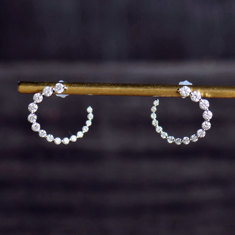 Lab Grown Diamond Swirl Hoops