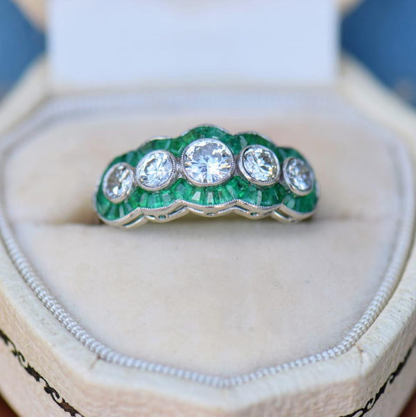 diamond and emerald band