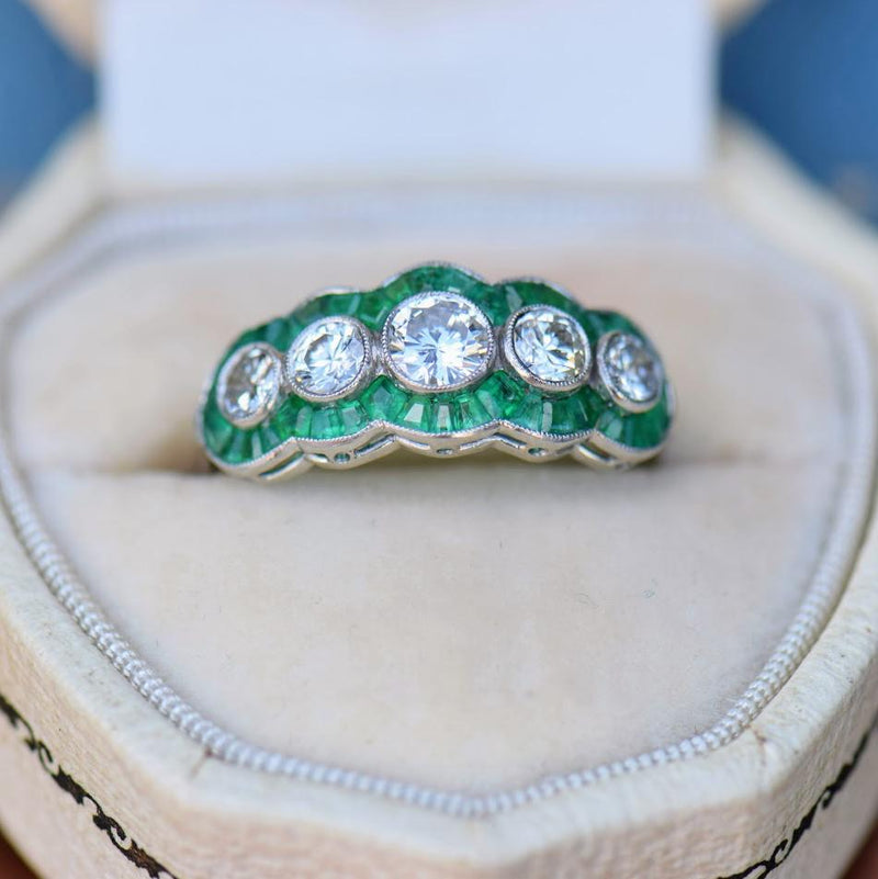 diamond and emerald band