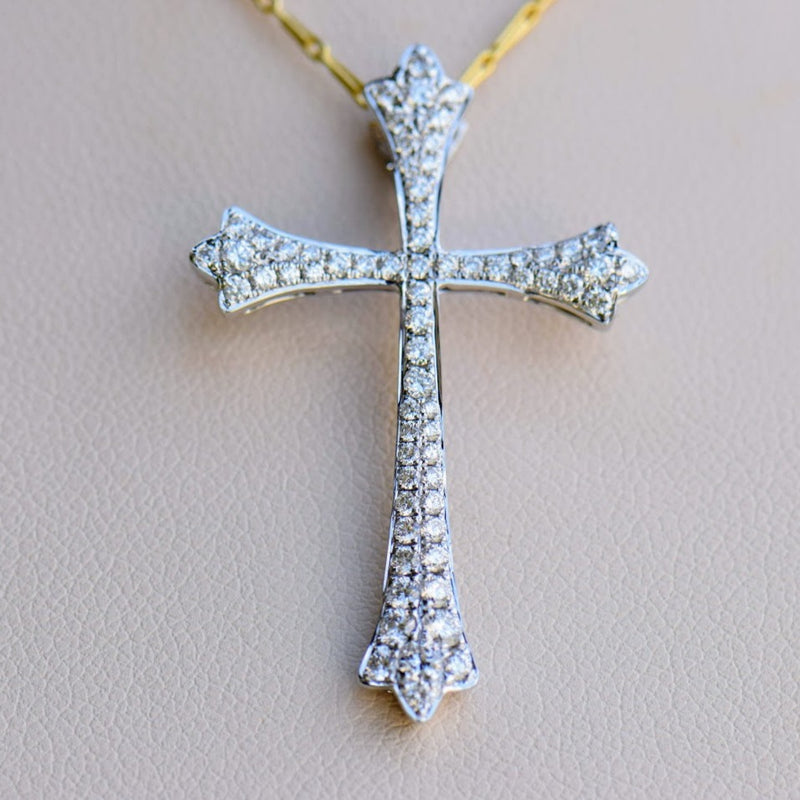 Vintage Inspired Diamond Cross